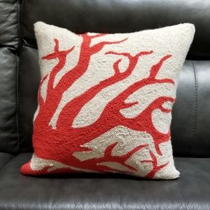 Wool Hooked Throw Pillow
